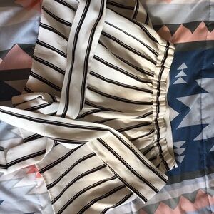 Papaya Black and White Striped Women Shorts